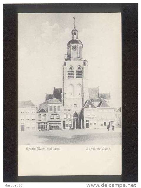 Bergen Op Zoom Groote Markt Met Toren édit. A.I.A. De Kok N° 6015 , Café De Breda - Bergen Op Zoom