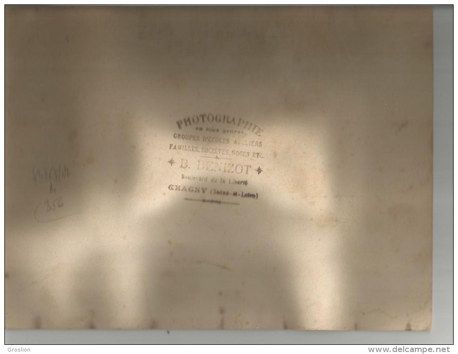 ECOLE SCHNEIDER (71)  PHOTO DE CLASSE DE GARCONS 1927 (PHOTOGRAPHE B DENIZOT CHAGNY) - Lieux