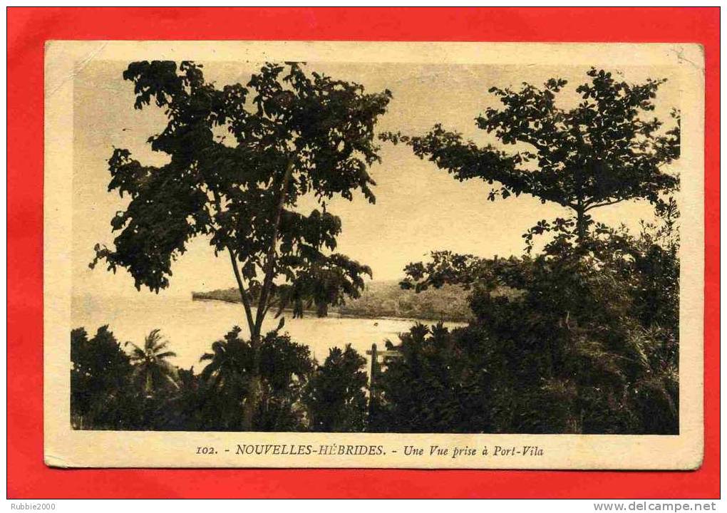 NOUVELLES HEBIDES 1929 VUE PRISE A PORT VILA CARTE EN BON ETAT - Vanuatu