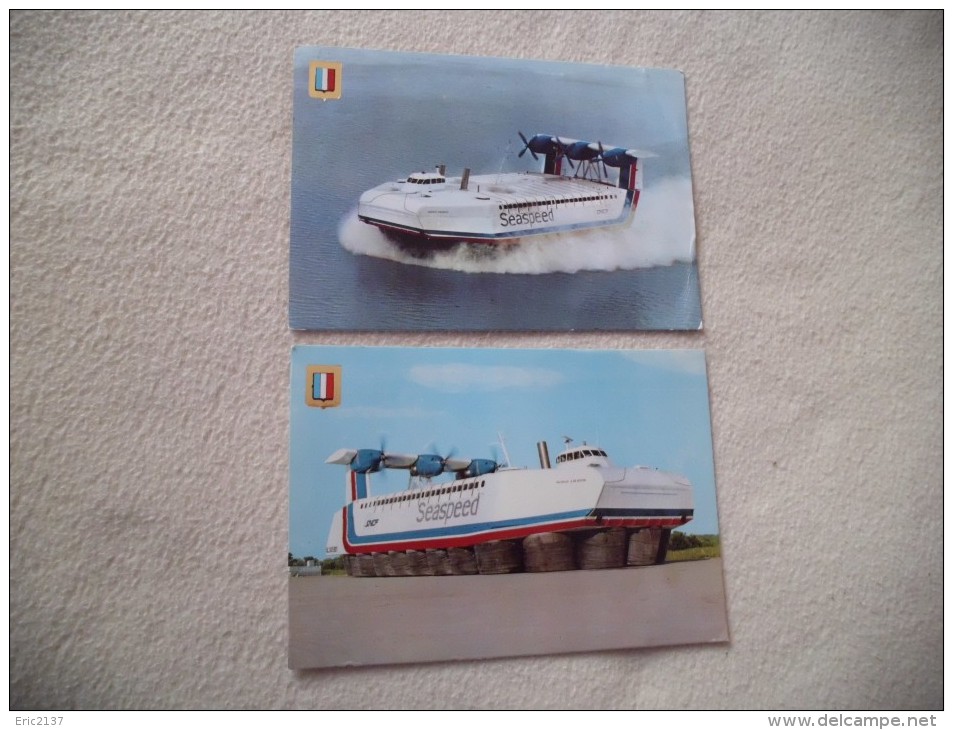 2 Cartes ...AEROGLISSEUR  JEAN BERTIN ....(1 Carte 2e Choix) - Hovercrafts