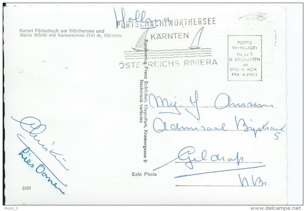 AK 0216  Pörtschach Und Maria Wörth Am Wörthersee Mit Karawanken / Verlag Schilcher Um 1950-60 - Pörtschach