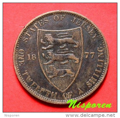 One Twelfth Of A Shilling - 1877 - Jersey