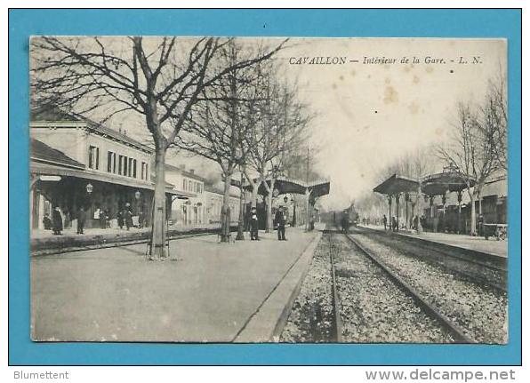 CPA Chemin De Fer Cheminot Arrivée Du Train En Gare De CAVAILLON 84 - Cavaillon