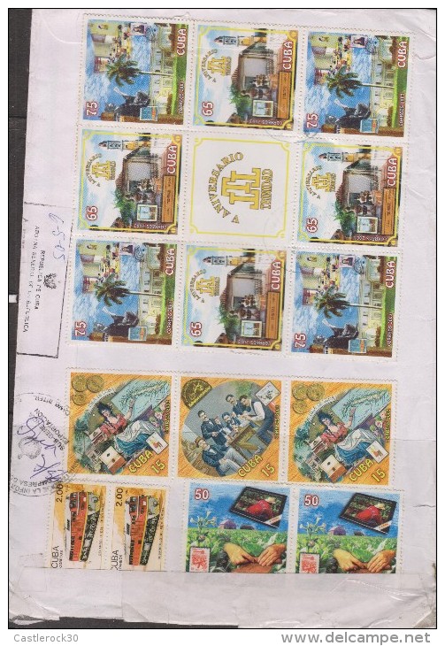 O) 2003 CUBA-CARIBE, SNUFF REGISTERED MAIL, SOUVENIR SHEET BLADER CENTER, EXTRAORDINARY COVER, FRONT AND ADVERSE, XF - Poste Aérienne