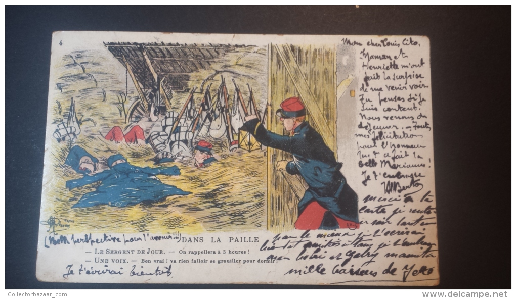 MILITARY WWI GUILLAUME ARTIST SIGNED  Carte Postale Vintage Original Ca1900 Postcard Cpa Ak (W4_1380) - Guerre 1914-18