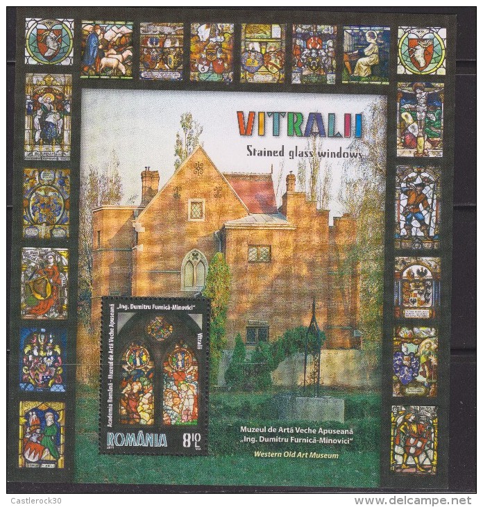 O) 2011 ROMANIA, VITRAL, WESTERN OLD ART MUSEUM, MNH - Unused Stamps