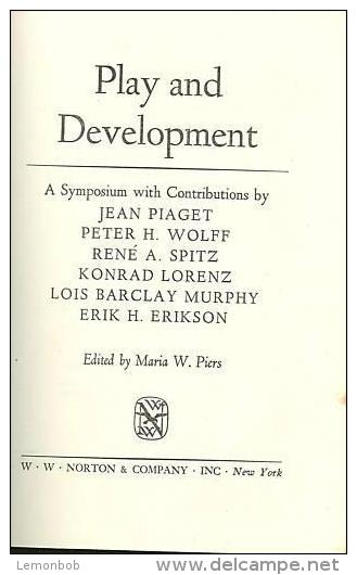 Play And Development Edited By Maria W. Piers - Education/ Teaching