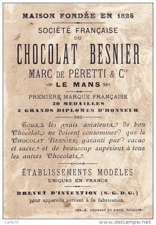 Chromos - Publicité Magasin - Chocolat Besnier Le Mans - Fillette Japonaise - Other & Unclassified