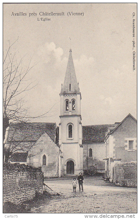 Availles Près Châtellerault 86 - Eglise - Editeur Arambourou - Availles Limouzine