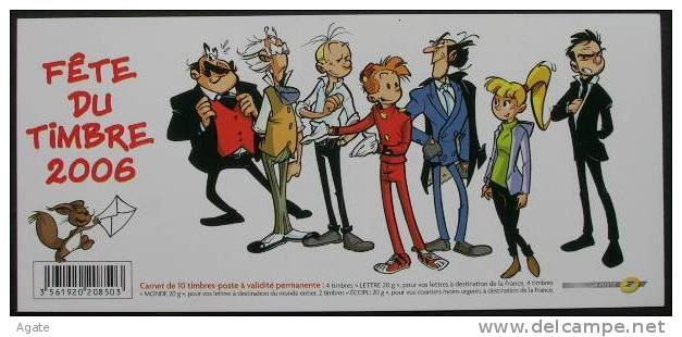 BC 3877a - Couverture Carnet Spirou (Fête Du Timbre 2006) - Dag Van De Postzegel