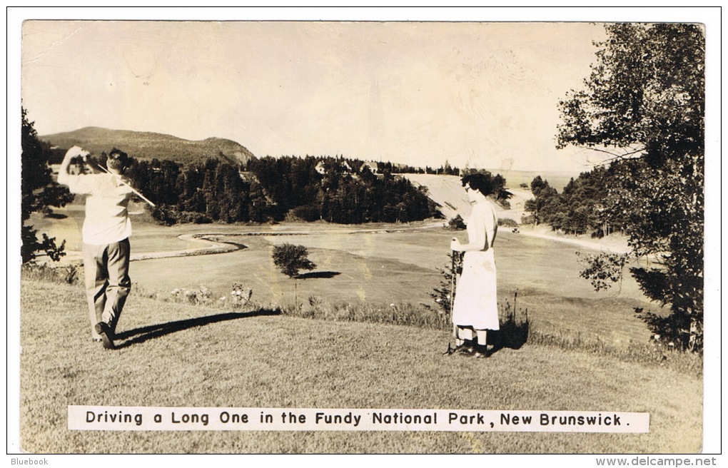 RB 1053 - Real Photo Postcard - Driving At Golf - Fundy National Park New Brunswick Canada - Sport Theme - Sonstige & Ohne Zuordnung