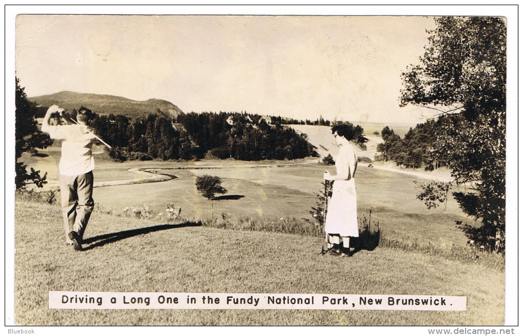 RB 1053 - Real Photo Postcard - Driving At Golf - Fundy National Park New Brunswick Canada - Sport Theme - Autres & Non Classés