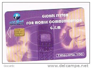 TUNISIA  -  TELECOM  (CHIP) -  2001  MAN WITH PHONE   -  USED  -  RIF. 2644 - Tunisia