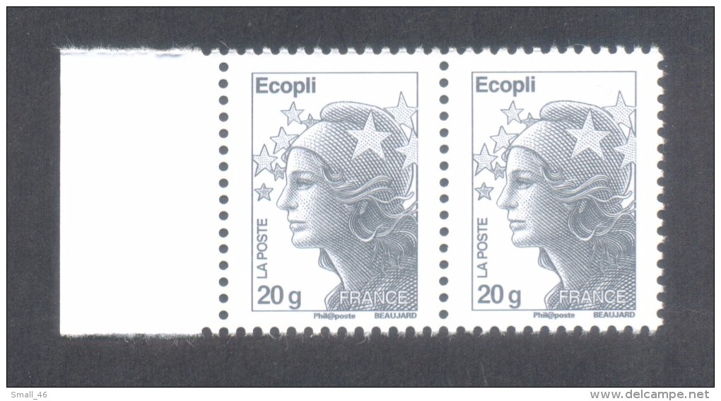 Marianne De Beaujard  -  V P  "Ecopli" - Adhésif TD 205 - Sans Phosphore - 2 Timbres Avec Bord De Feuille - Andere & Zonder Classificatie