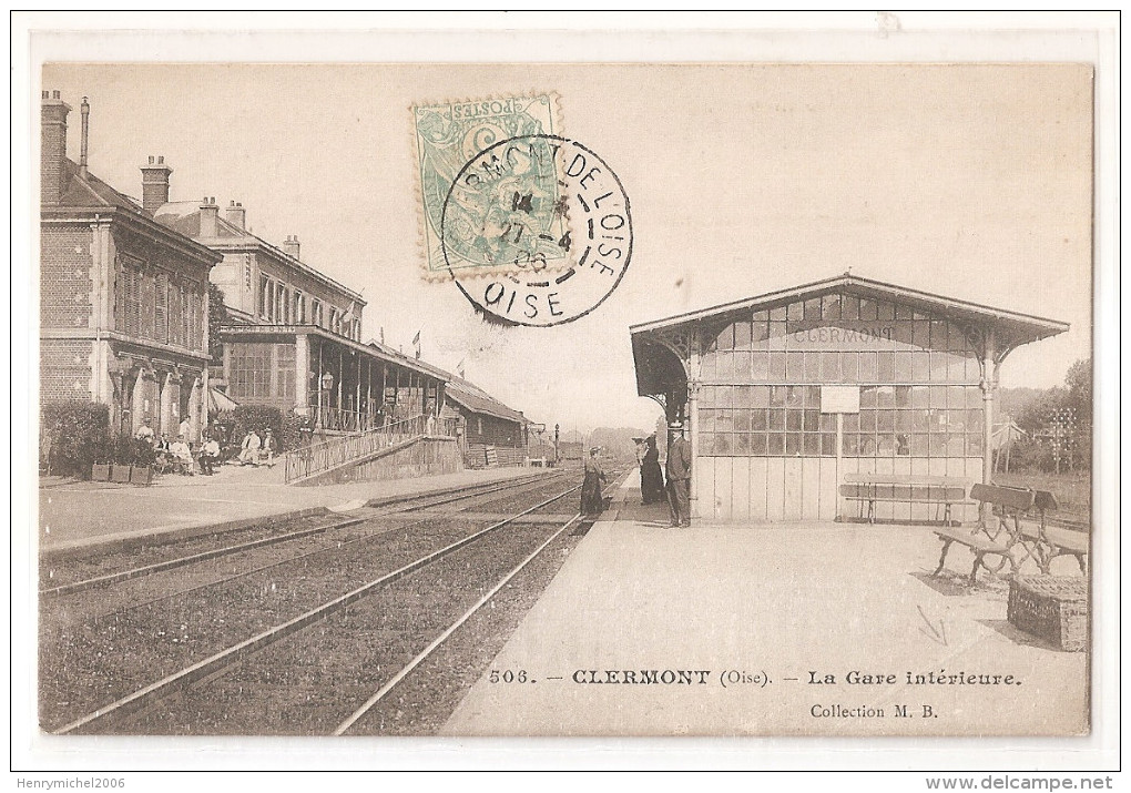 Oise - 60 - Clermont La Gare Intérieure 1908 - Clermont
