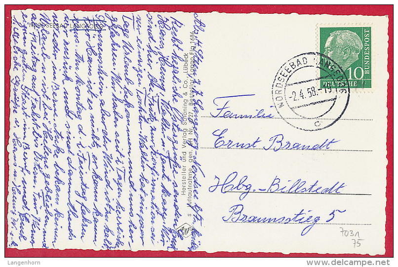 7 AK Insel LANGEOOG ~ ab 1957