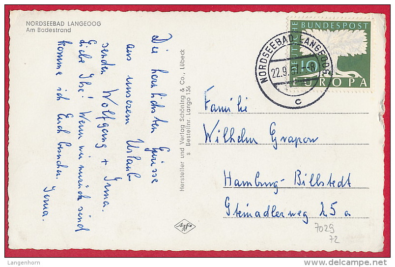 7 AK Insel LANGEOOG ~ ab 1957