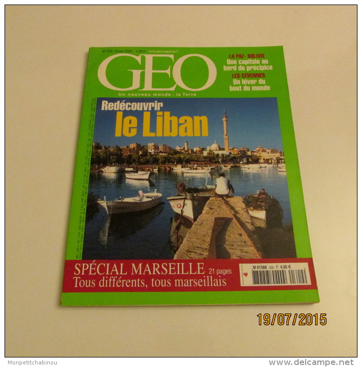 GEO N°300 (02/2004) : REDÉCOUVRIR LE LIBAN - Géographie