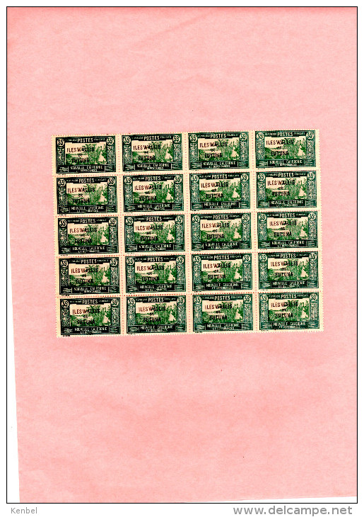 Bloc De 25 Timbres Neufs 35c, Paysage Et Case Indigéne   île Wallis Et Futuna - Ungebraucht