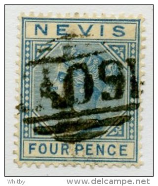 Nevis 1882 4p Queen Victoria Issue #26 - St.Christopher-Nevis-Anguilla (...-1980)