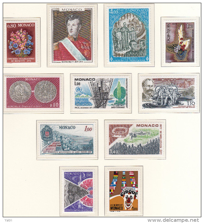 Monaco 1977 Annata (manca Mi. 1251/1254) **/MNH VF - Full Years