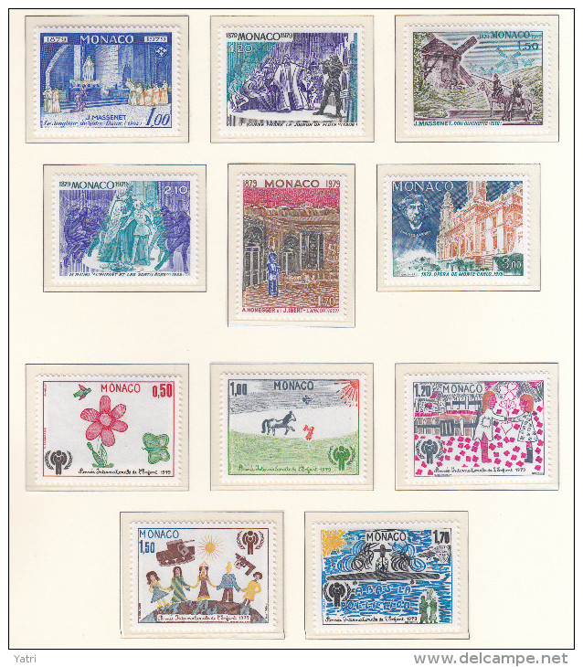 Monaco 1979 Annata Completa / Complete Year Set **/MNH VF - Komplette Jahrgänge