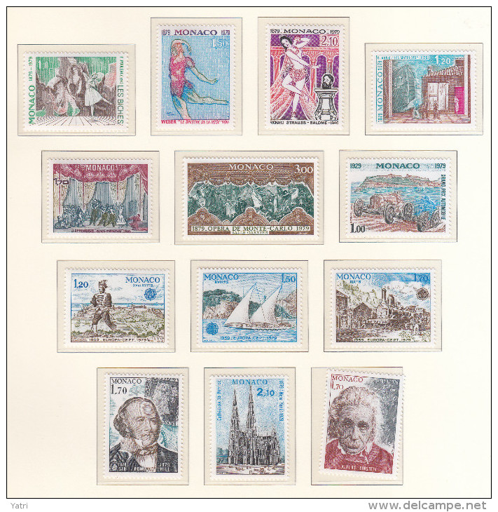 Monaco 1979 Annata completa / Complete year set **/MNH VF