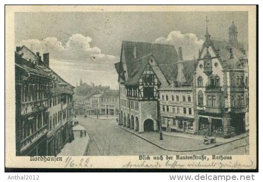 Rarität Nordhausen Th. Goldwaren C. Eggebrecht Rautenstraße Sw 1.6.1922 N. Hamb. - Nordhausen