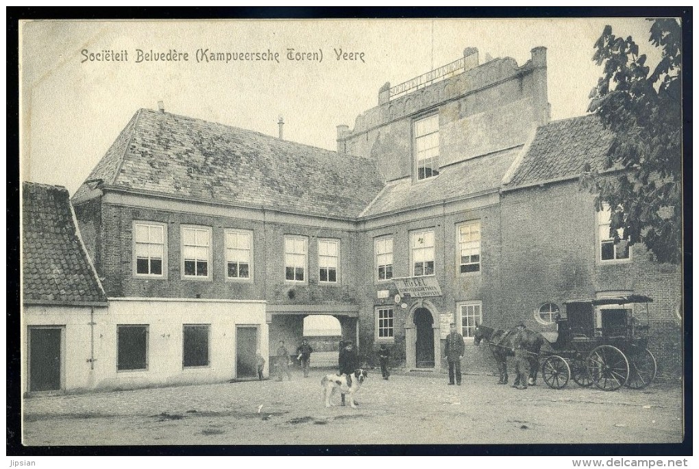 Cpa  Des Pays Bas Veere - Sociëteit Belvedère ( Kampveerche Toren )     SEPT8 - Veere