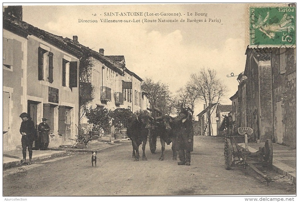 ST ANTOINE . LE BOURG DIRECTION VILLENEUVE - Autres & Non Classés