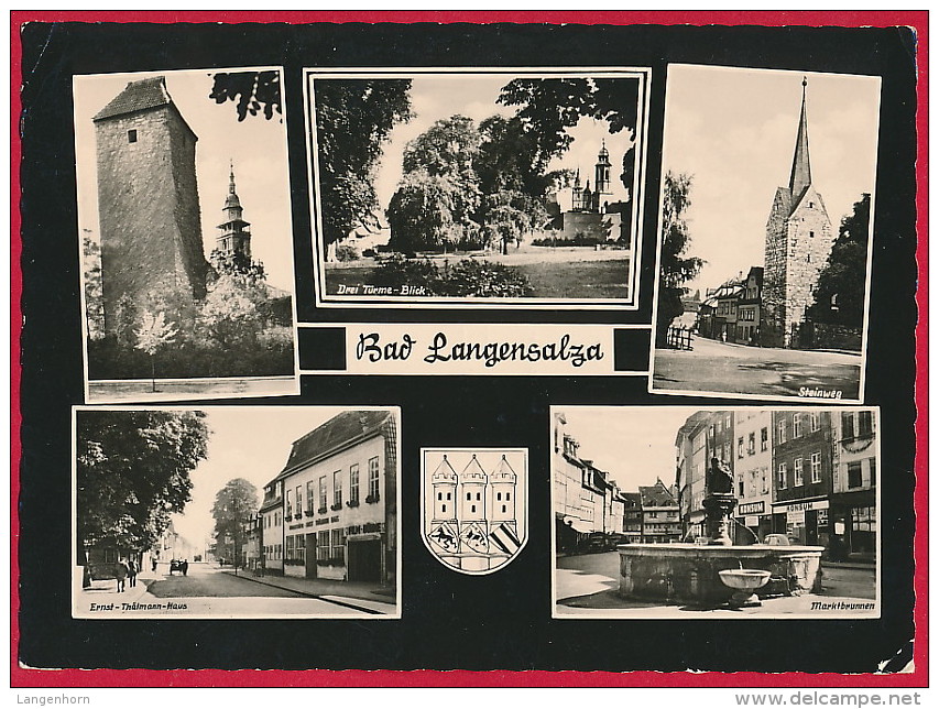 2 Foto-AK ´Bad Langensalza´ (Unstrut-Hainich-Kreis) ~ 1963 - Bad Langensalza