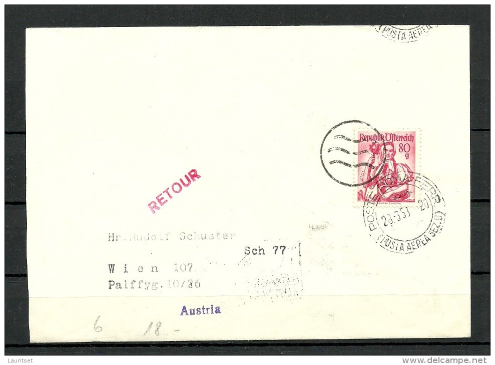 ÖSTERREICH AUSTRIA 1958 AUA Eröffnungsflug Wien - Roma R-Brief - Premiers Vols