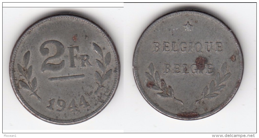 **** BELGIQUE - BELGIUM - 2 FRANCS 1944 **** EN ACHAT IMMEDIAT - 2 Francs (1944 Libération)