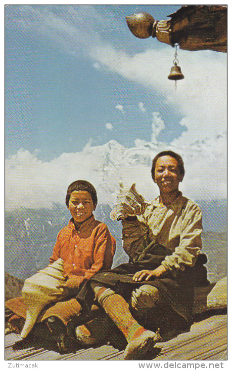 Nepal - Sherpa Boys At Thangboche Monastery 1966 Nice Stamps - Nepal