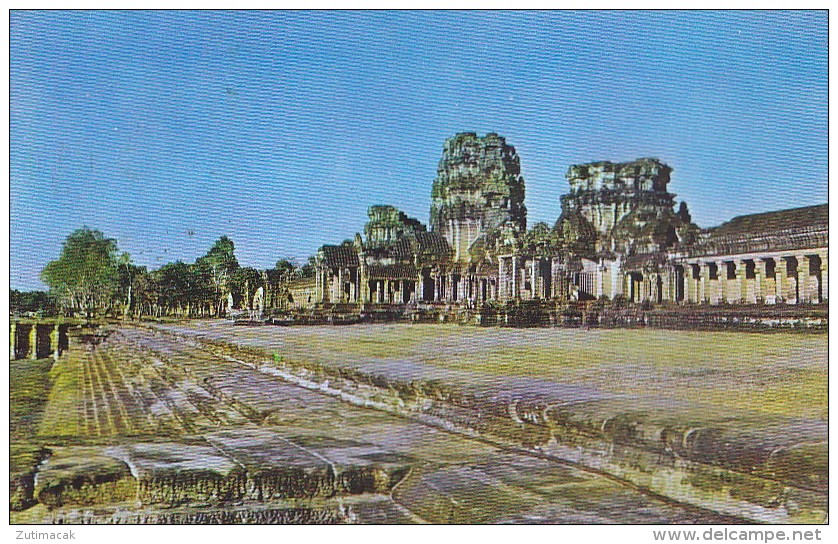 Cambodia - Angkor Wat - The External Wall 1957 Nice Stamp - Cambodge