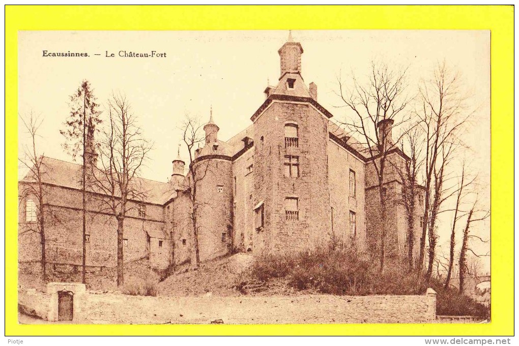 * Ecaussinnes Lalaing (Hainaut - La Wallonie - Charlerloi - Mons) * (Edition Belge) Chateau Fort, Kasteel, Rare, Old - Ecaussinnes