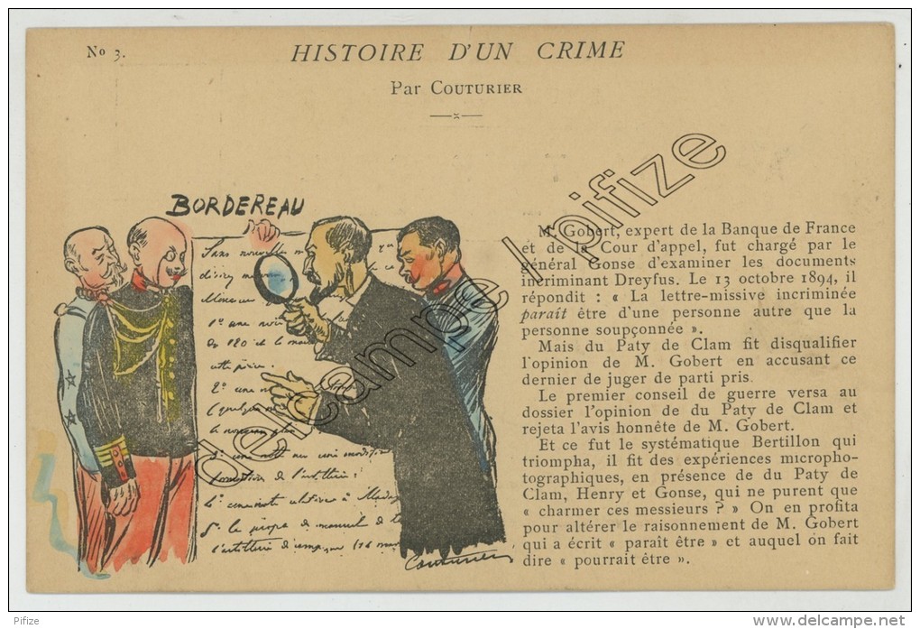 Affaire Dreyfus. Histoire D'un Crime Par Couturier. Illustrateur. N° 3. M. Gobert, Expert De La Banque De France. - Evènements