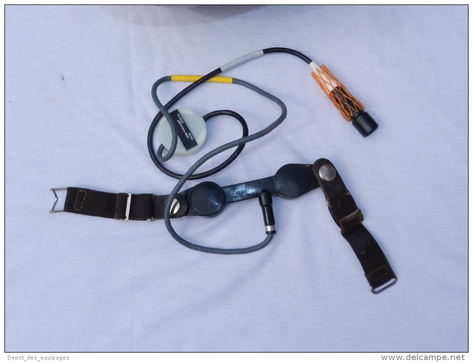 RARE CASQUE ARONAVALE MARINE - GUENEAU + LARYNGOPHONE....... #.3 - Hoeden