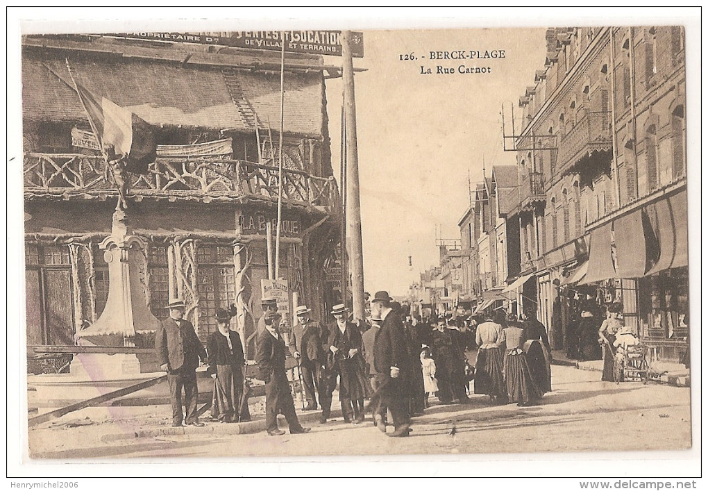 Pas De Calais - 62 - Berck Plage - La Rue Carnot Animée - Berck