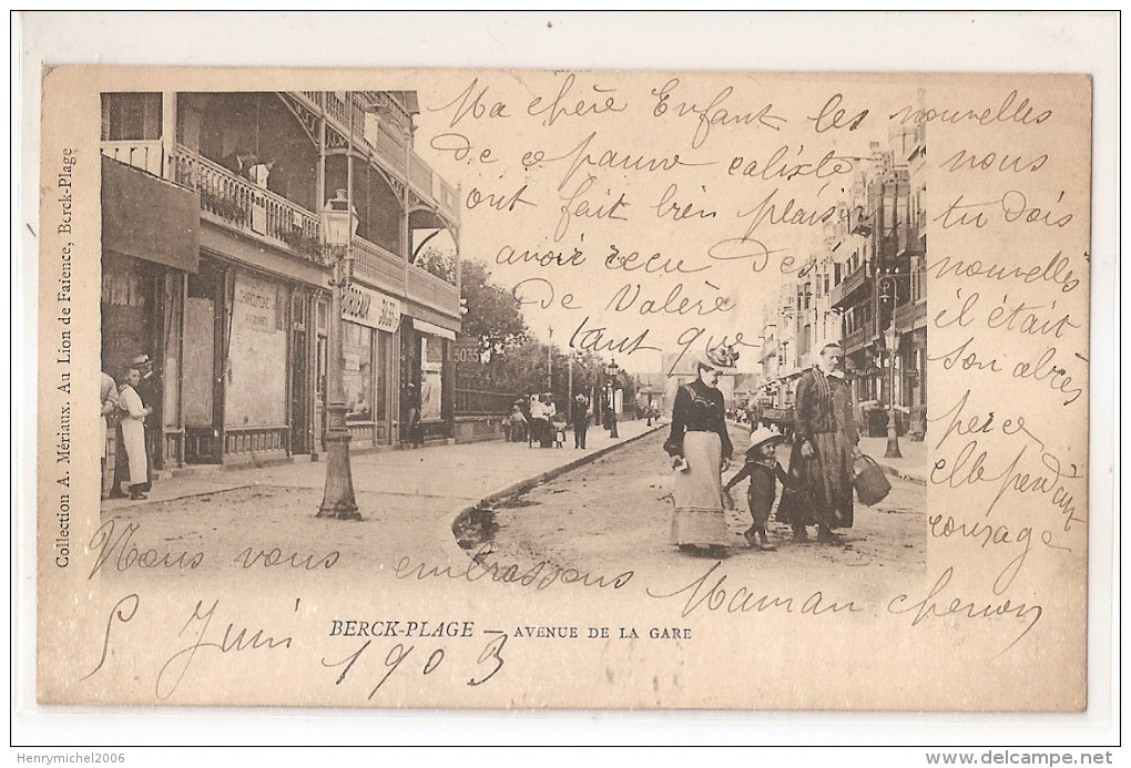 Pas De Calais - 62 - Berck Plage - Avenue De La Gare Animée 1903 - Berck