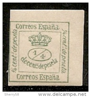 1876-ED. 173 ALFONSO XII 1 CUARTO  VERDE - NUEVO - MH - - Unused Stamps