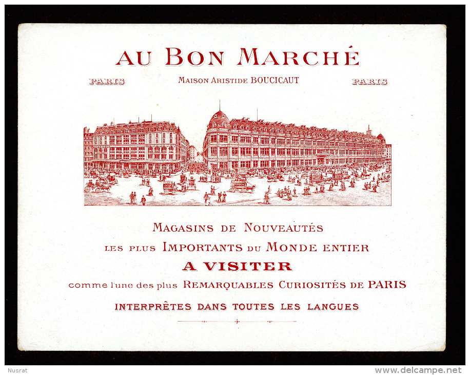 Au Bon Marché,  Chromo Grand Format Lith. Barret BAR9 St Petersbourg, La Néva, Cathédrale St Isaac - Au Bon Marché