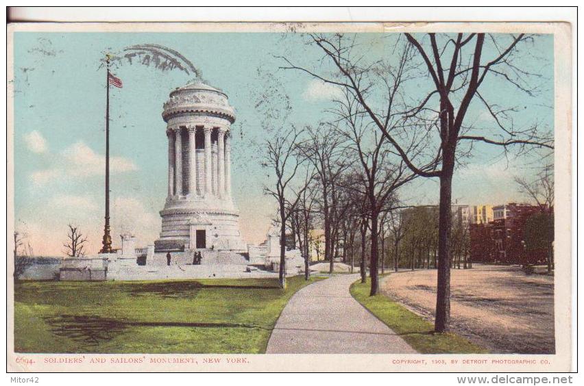 11-New York-Stati Uniti-U.S.A.Soldiers And Sailors Monument-v.1913 X Palermo-Francobollo 2c.(a Numero) - Altri Monumenti, Edifici