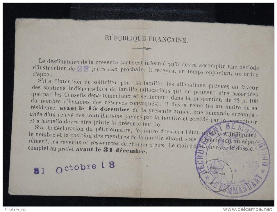 FRANCE - Militaire - Vieux Papier - Détaillons Petite Archive - à Voir - Lot P8886 - Documents