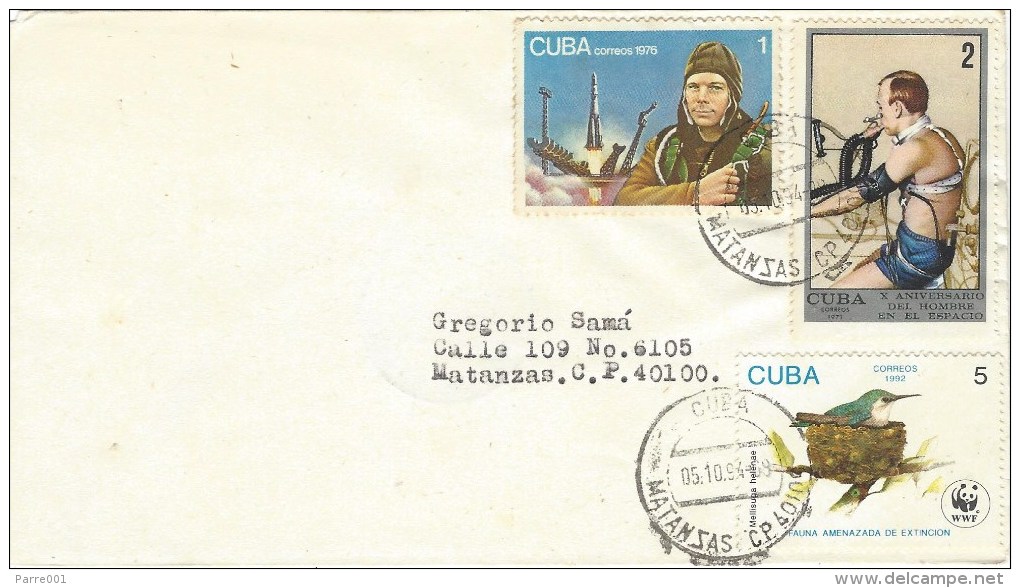 Cuba 1994 Matanzas WWF Hummingbird Mellisuga Space Cover - Briefe U. Dokumente