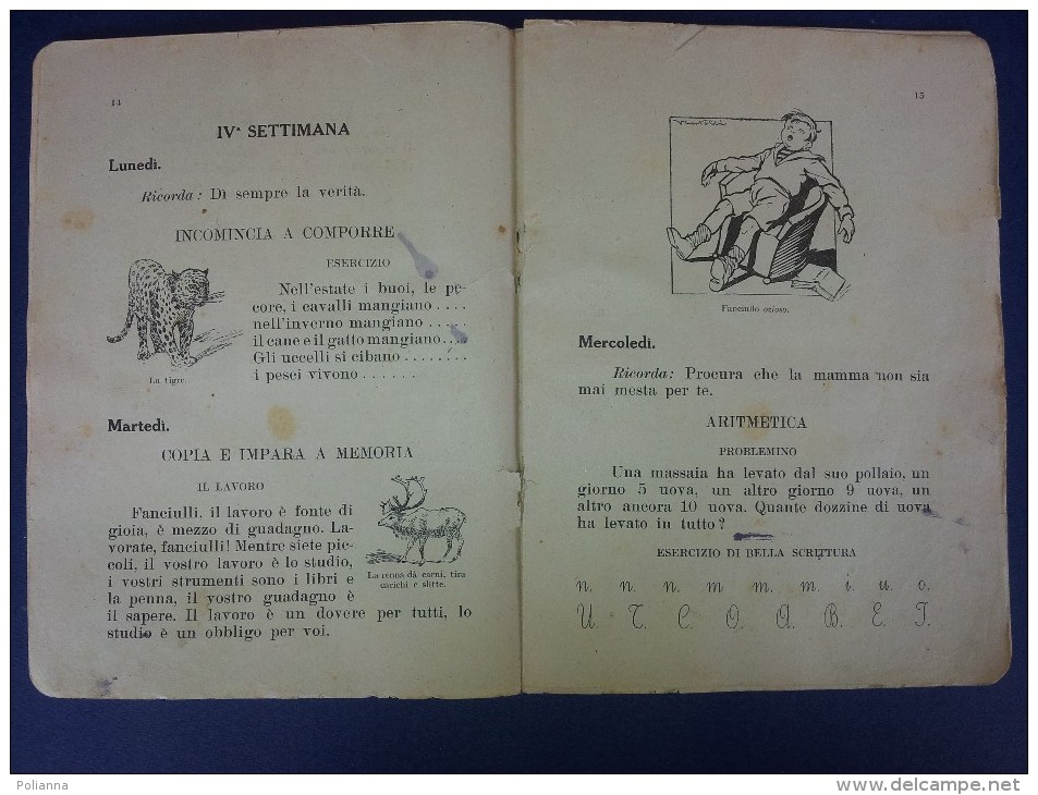 M#0I23 Daniele Bettinelli GIOCA E STUDIA Mondadori Ed.1926/ESERCIZIARIO ILLUSTRATO - Oud