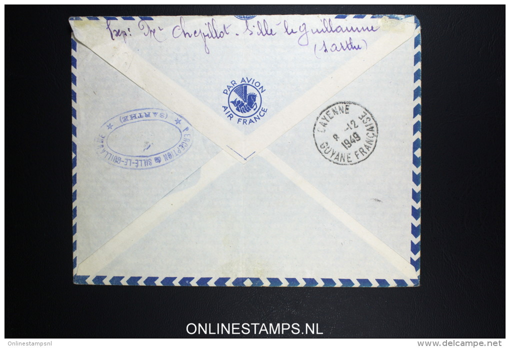 France: Premier Liasions Aerienne  Paris Cayenne  1949 - Lettres & Documents