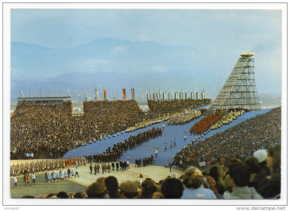 GRENOBLE--1968--Stade Olympique--Cérémonie D´Ouverture Des X° J.O D´Hiver,cpsm 15 X 10 éd André - Grenoble