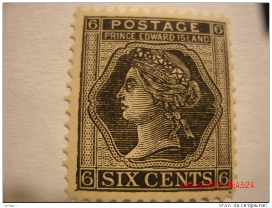 PRINCE EDWARD ISLANDS, SCOTT #15, 6c BLACK, MINT OG - Prince Edward (Island)