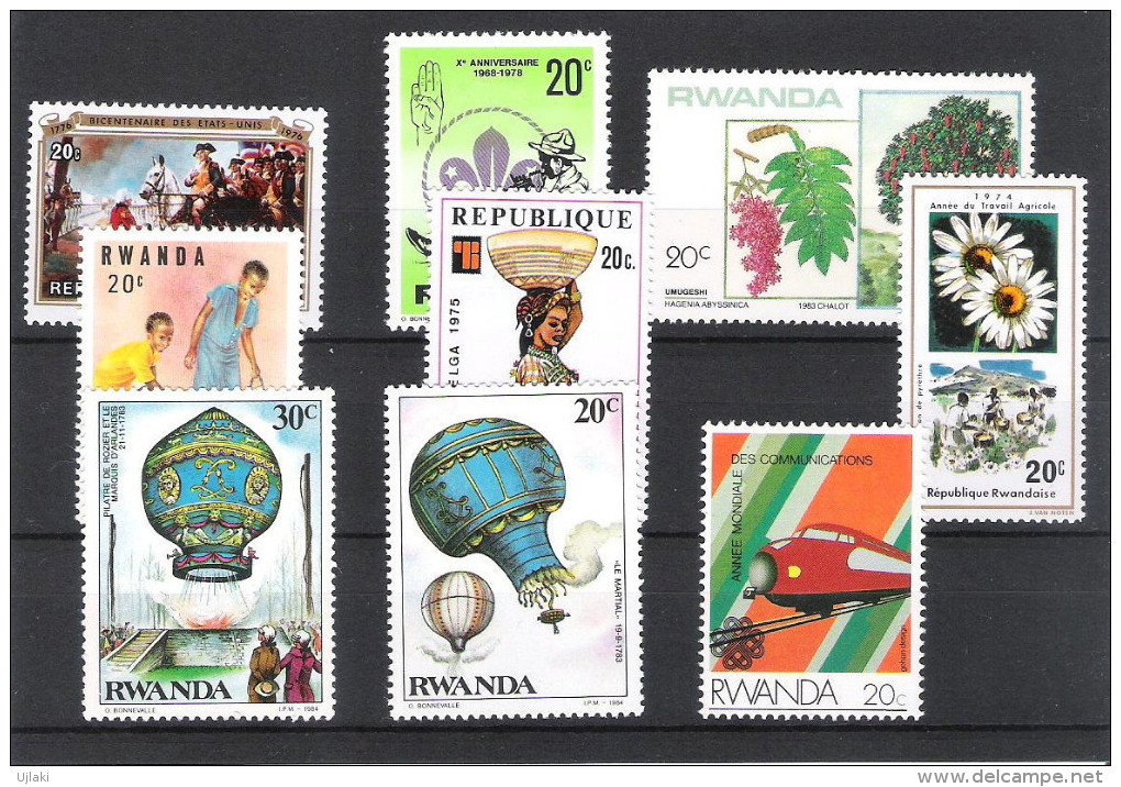 RWANDA:lot De 19 TP  Ttes époques 1969...1984 - Verzamelingen